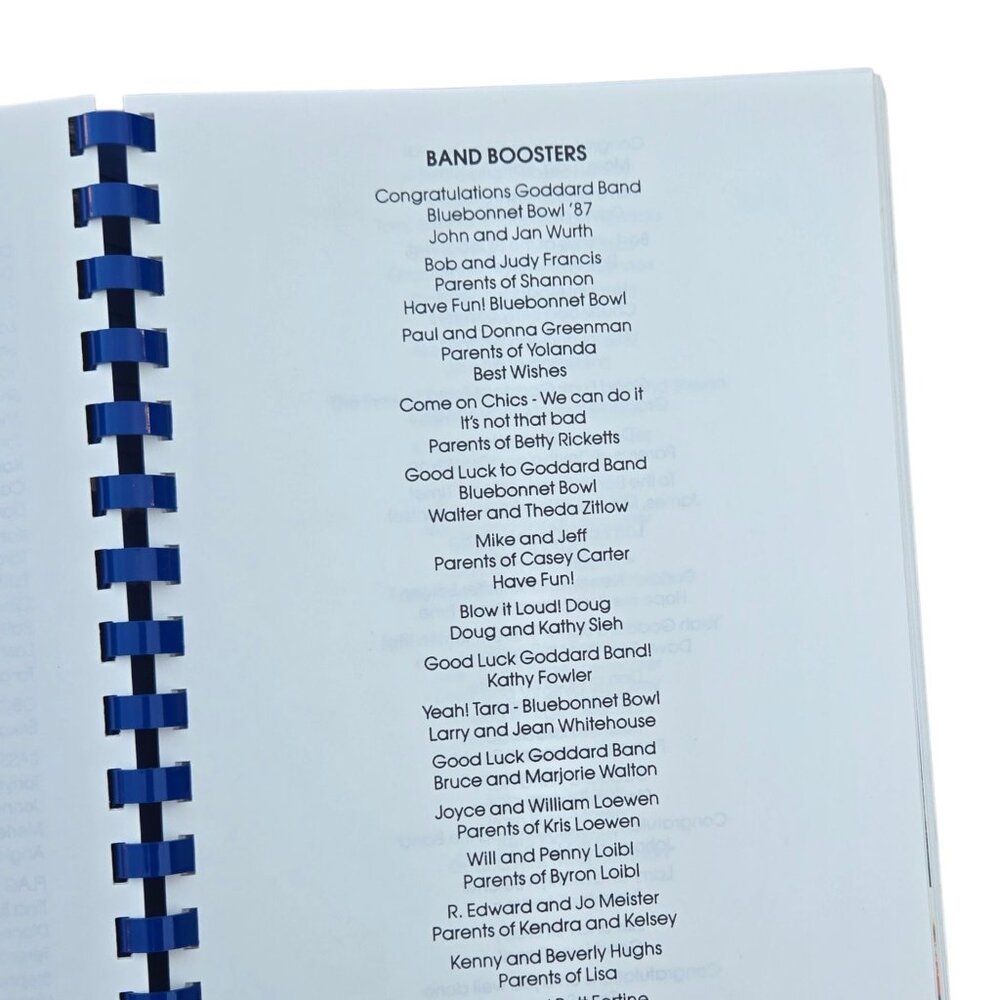 Vintage 1987 Goddard KS High School Marching Band Musical Cooking Cookbook - Picture 9 of 11